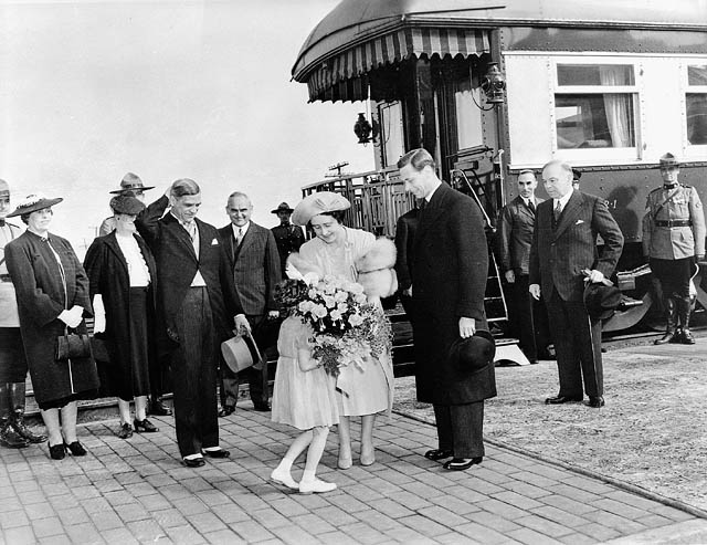 His Majesty King George VI and Her Royal Highness Queen Elizabeth on the 1939 Royal Tour of Canada.