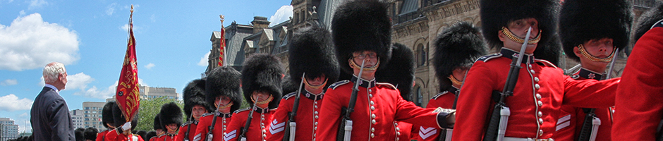Governor General of Canada inspecting the guard on Parliament Hill
