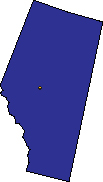 Map of the province of Alberta