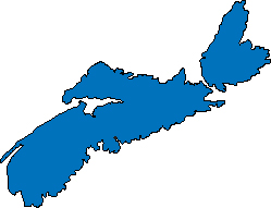 Map of the province of Nova Scotia
