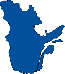 Map of the province of Quebec