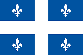 The flag of Quebec