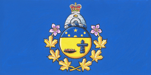 Le drapeau du commissaire territorial du Nunavut.