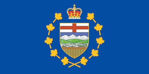 Le drapeau du lieutenant-gouverneur de l'Alberta.