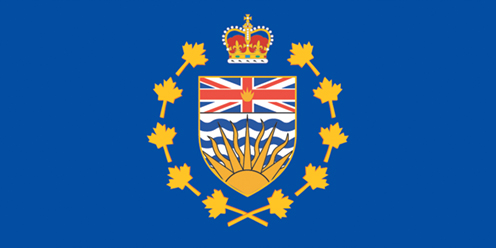Le drapeau du lieutenant-gouverneur de la Colombie-Britannique.