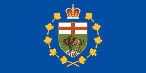 Le drapeau du lieutenant-gouverneur du Manitoba.