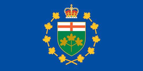 Le drapeau du lieutenant-gouverneur de l'Ontario.