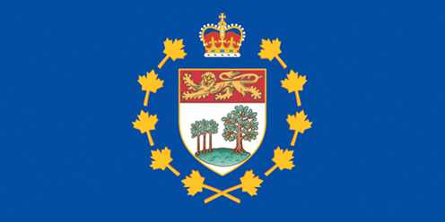 Le drapeau du lieutenant-gouverneur de l'Île-du-Prince-Édouard.