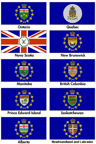 Drapeaux particuliers des provinces