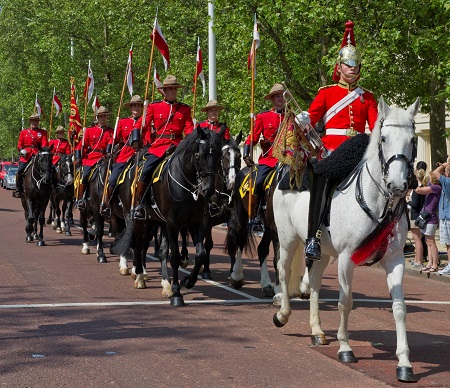 Royal Canadian Mounted Police participated in The Mounting of The Queen’s Life Guard at Horse Guards