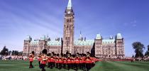 Parliament Hill during the Changing of the Guard ceremony