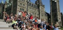 School group on Parliament Hill