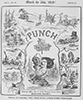 Page couverture du journal humoristique “Punch in Canada”, figurant une feuille d’érable.