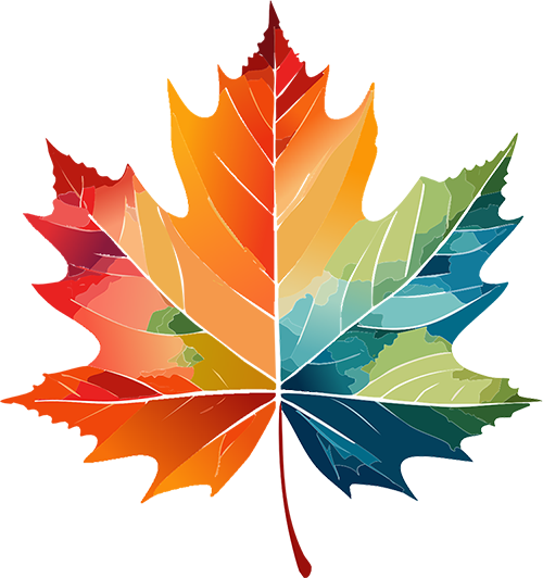 Feuille d’érable multicolore