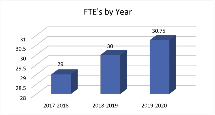 Full-time equivalents by year