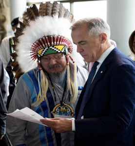 Headshot of Chief Walter Harper and Mark Carney