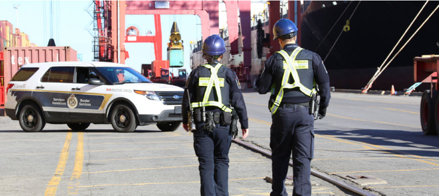 CBSA officers at a port of entry
