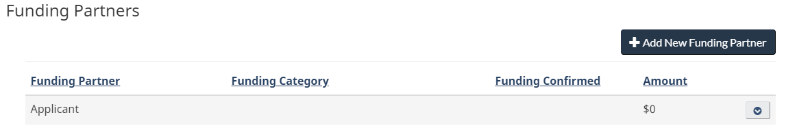 Screenshot - Add new funding partner