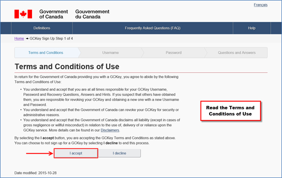 Figure 5: Terms and Conditions
