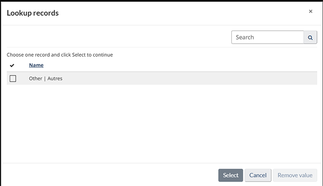 Screenshot - Lookup records