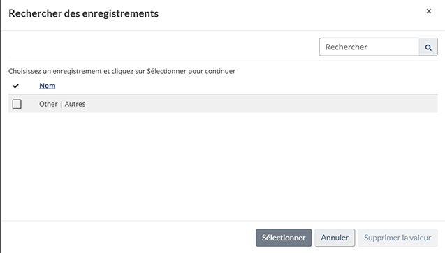 Capture - Rechercher des enregistrements