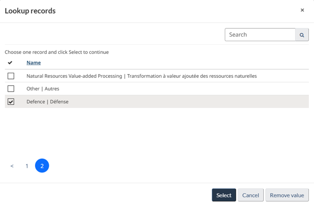 Screenshot - Lookup records