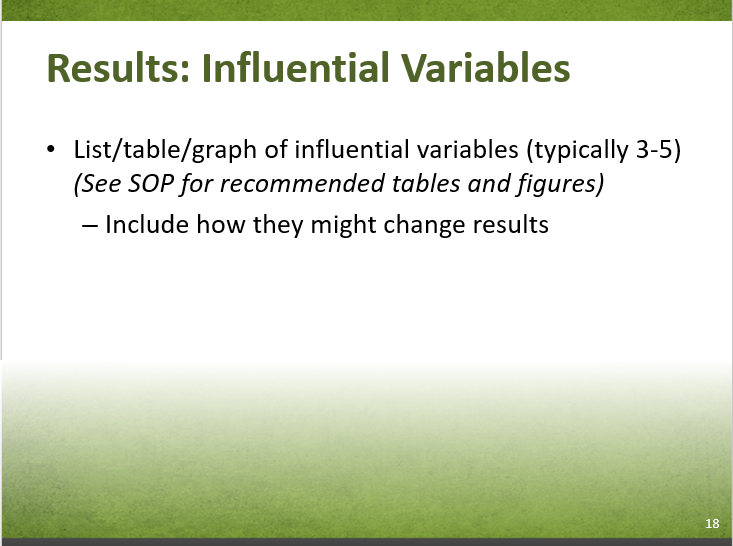 Slide 7-18. Results: Influential Variables. Text description follows.