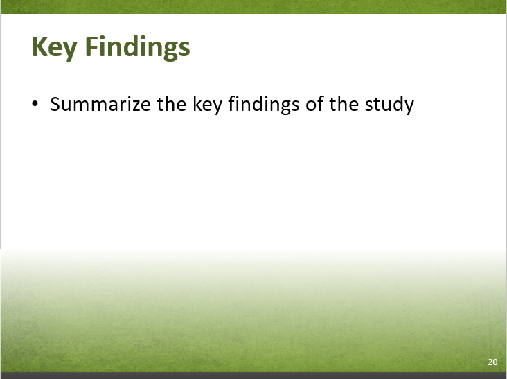 Slide 7-20. Key Findings. Text description follows.