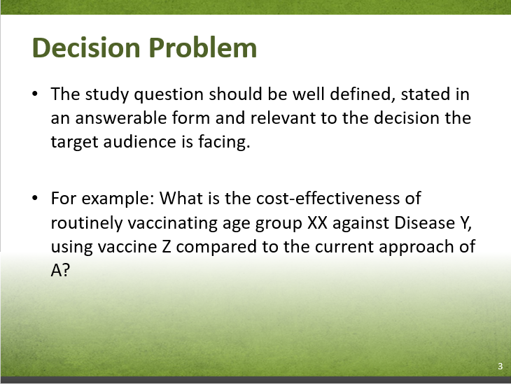Slide 7-3. Decision Problem. Text description follows.
