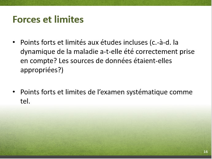 Slide 8-16. Forces et limites. Équivalent textuel ci-dessous.