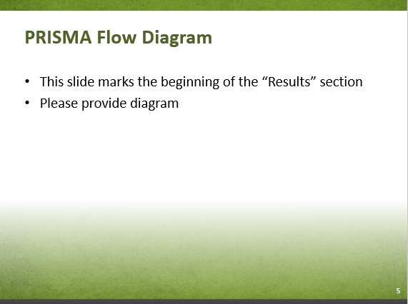 Slide 8-5. PRISMA Flow Diagram. Text description follows.