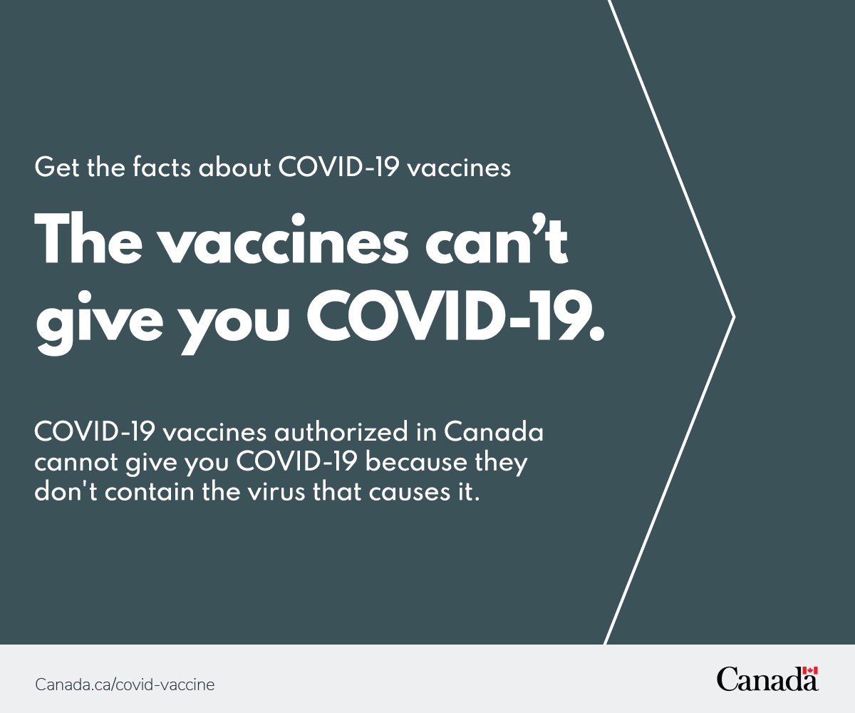 The vaccines can't give you COVID-19