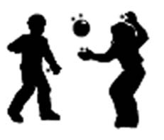Figure 5 shows a picture of two children tossing a ball between them as an example of indirect contact exposure to an infectious source.