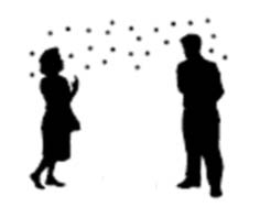 Figure 7 shows a picture of two people talking over a long distance (greater than 2 metres) as an example of airborne exposure to an infectious agent.