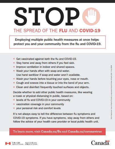Stop the spread of the flu and COVID-19