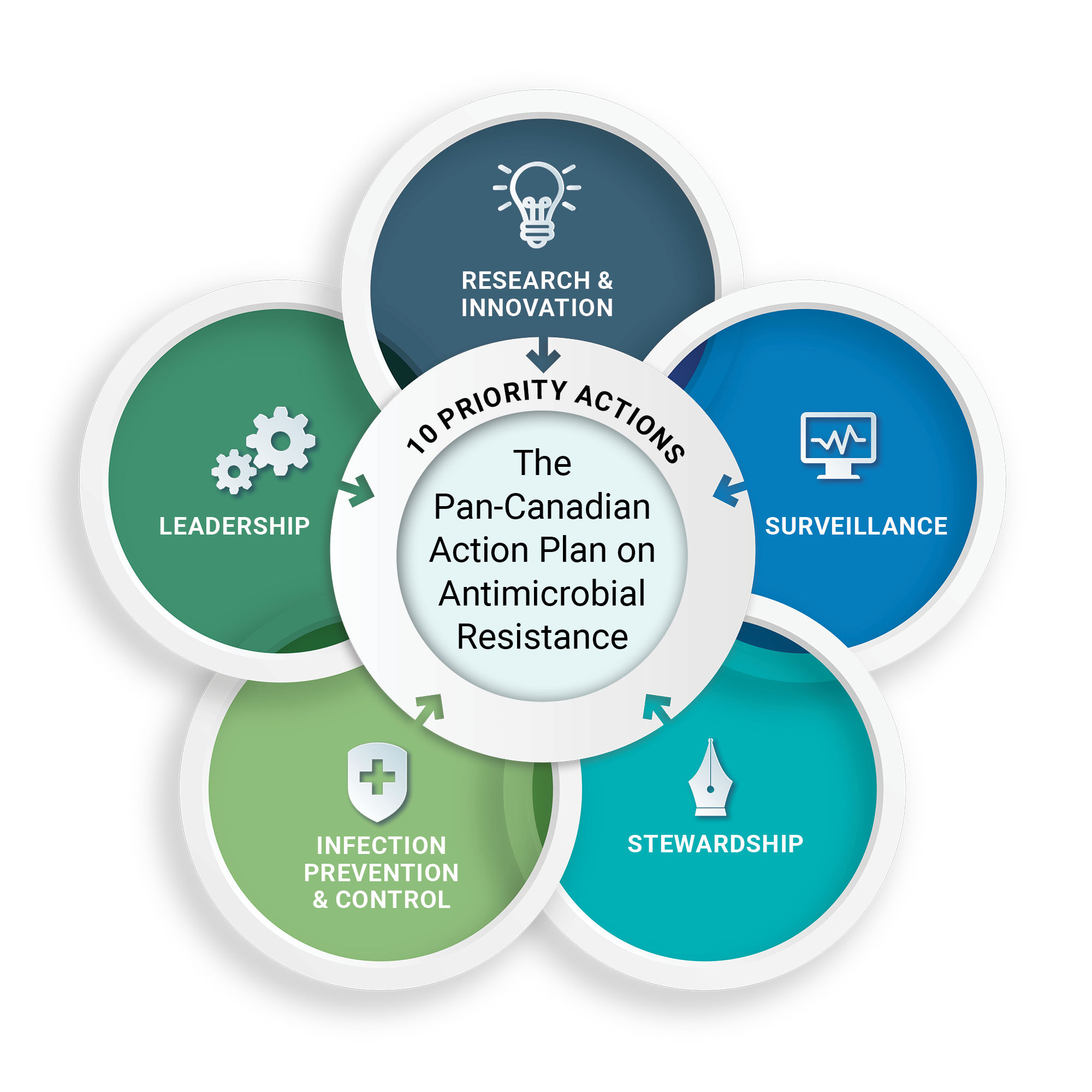 Figure 1: The action plan is a shared FPT commitment to address AMR across 5 pillars and 10 actions