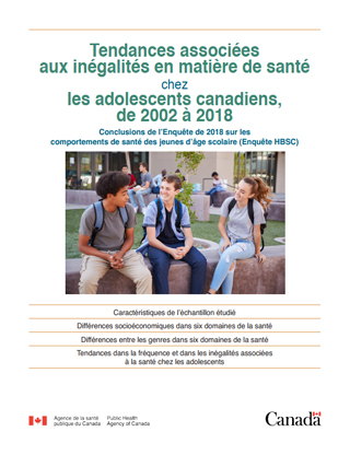 Tendances associées aux inégalités en matière de santé chez les adolescents canadiens, de 2002 à 2018