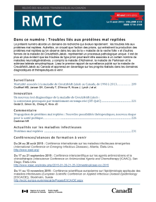 RMTC : Volume 41-8, le 6 août 2015 : Troubles liés aux protéines mal repliées