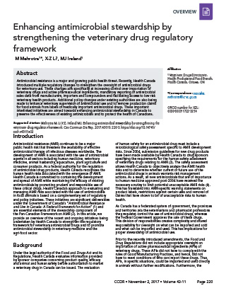 Enhancing antimicrobial stewardship by strengthening the veterinary drug regulatory framework