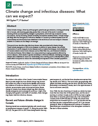 Climate change and infectious diseases: What can we expect?