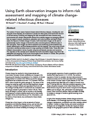Using Earth observation images to inform risk assessment and mapping of climate change-related infectious diseases