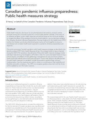 CPIP: Public health strategy 2019