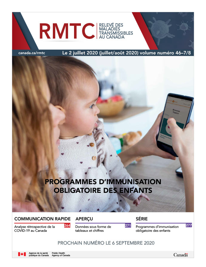 RMTC : Volume 46 Numero 7/8, le 2 juillet 2020 : Programmes d’immunisation obligatoire des enfants