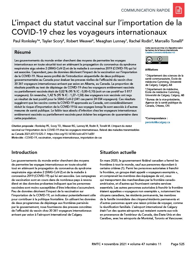 Volume 47-11, novembre 2021 : Syndrome inflammatoire multisystémique chez lesenfants