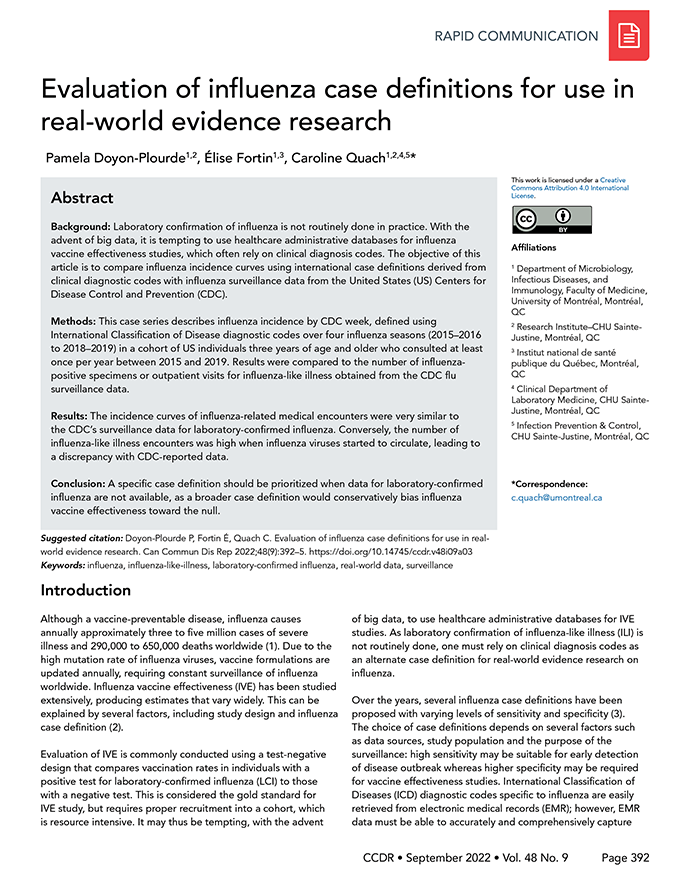 case study for influenza virus