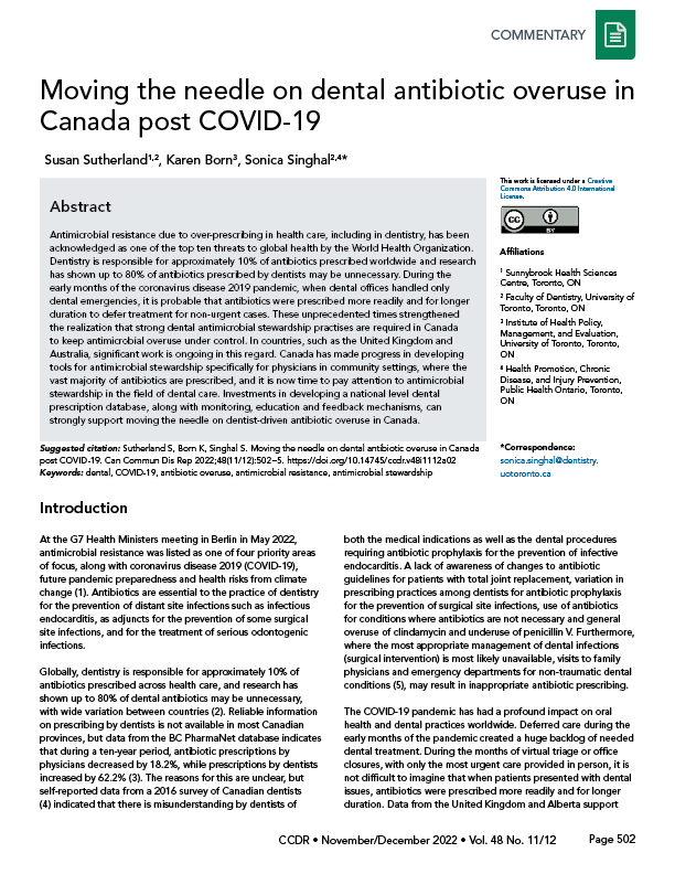 Volume 48-11/12, November/December 2022: Antimicrobial Use and Stewardship