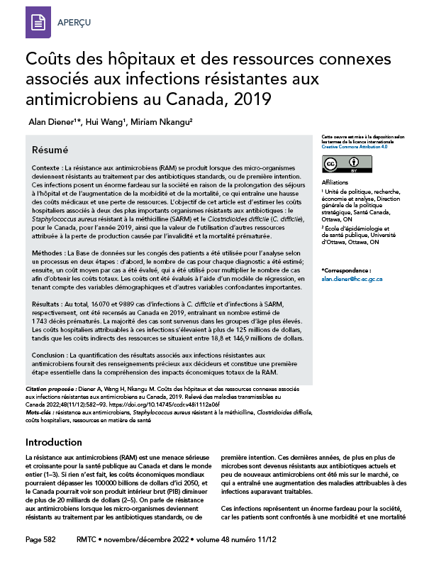 Volume 48-11/12, novembre/décembre 2022 : Utilisation et intendance des antimicrobiens