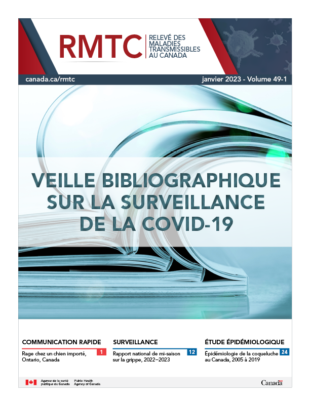 Volume 49-1, janvier 2023 : Veille bibliographique sur la surveillance de la COVID-19