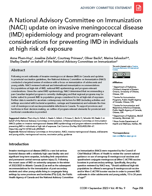 Volume 49-9, September 2023: Common Infectious Diseases Caused by Bacteria