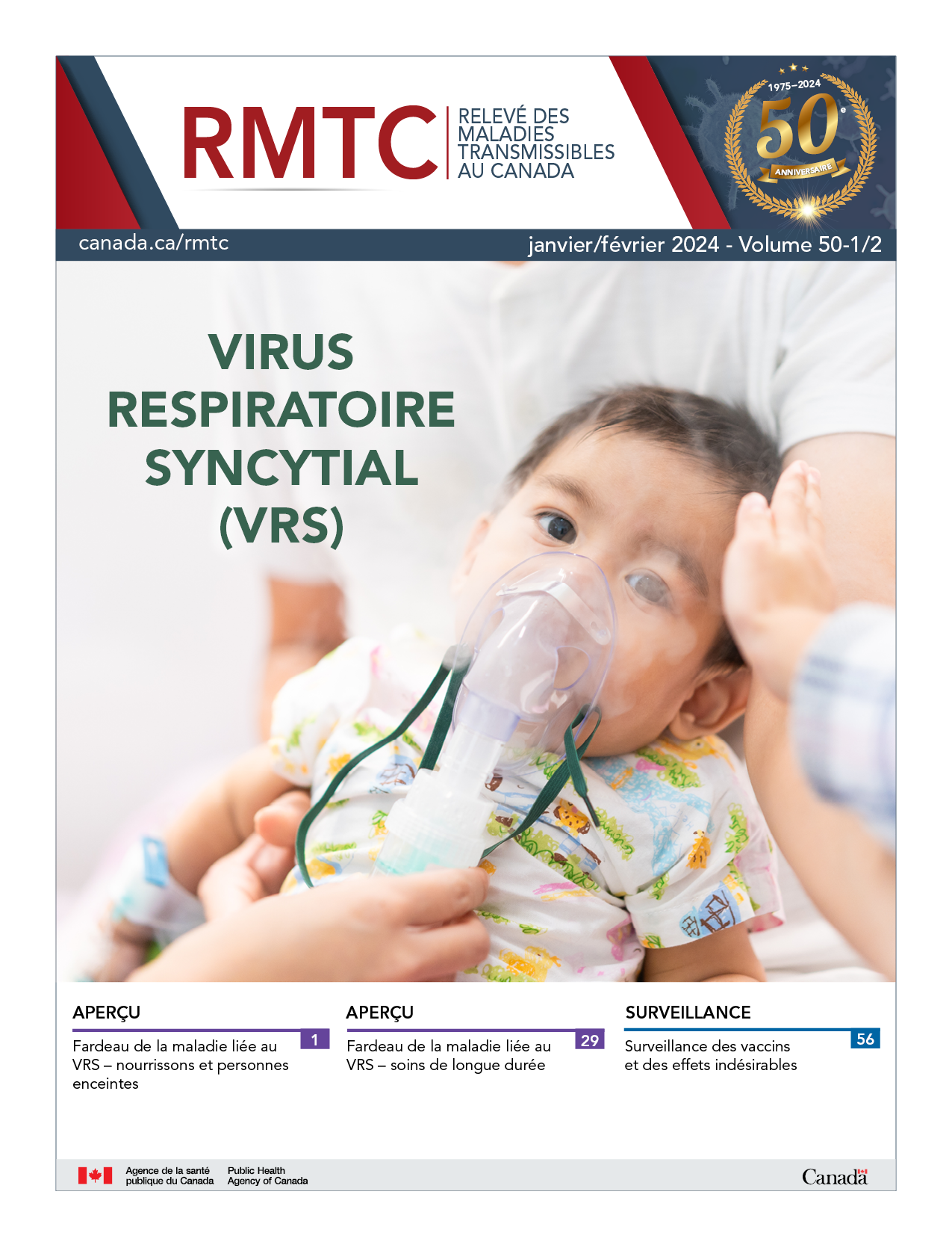 Volume 50-1/2, janvier/février 2024 : Virus Respiratoire Syncytial (VRS)